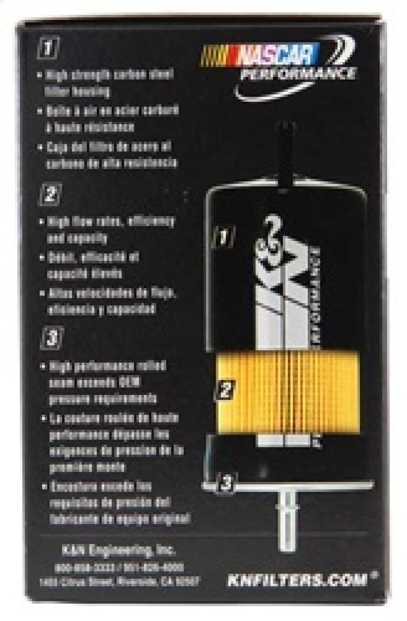 K&N Cellulose Media Fuel Filter 2.125in OD x 4.281in L K&N Engineering