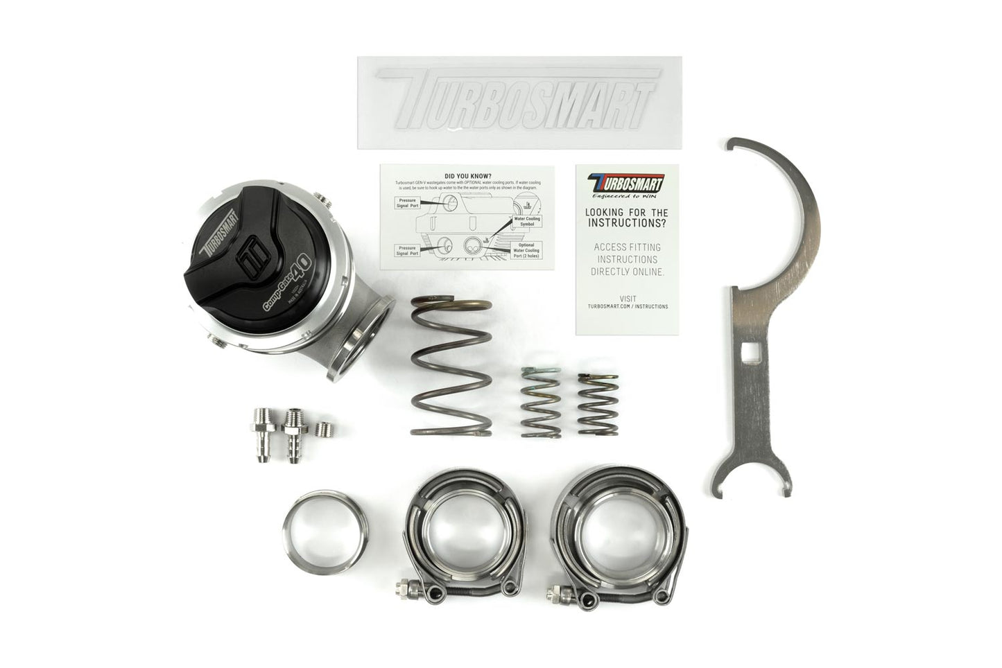 Turbosmart GenV CompGate40 7psi External Wastegate (Black) - TS-0552-1002 Turbosmart