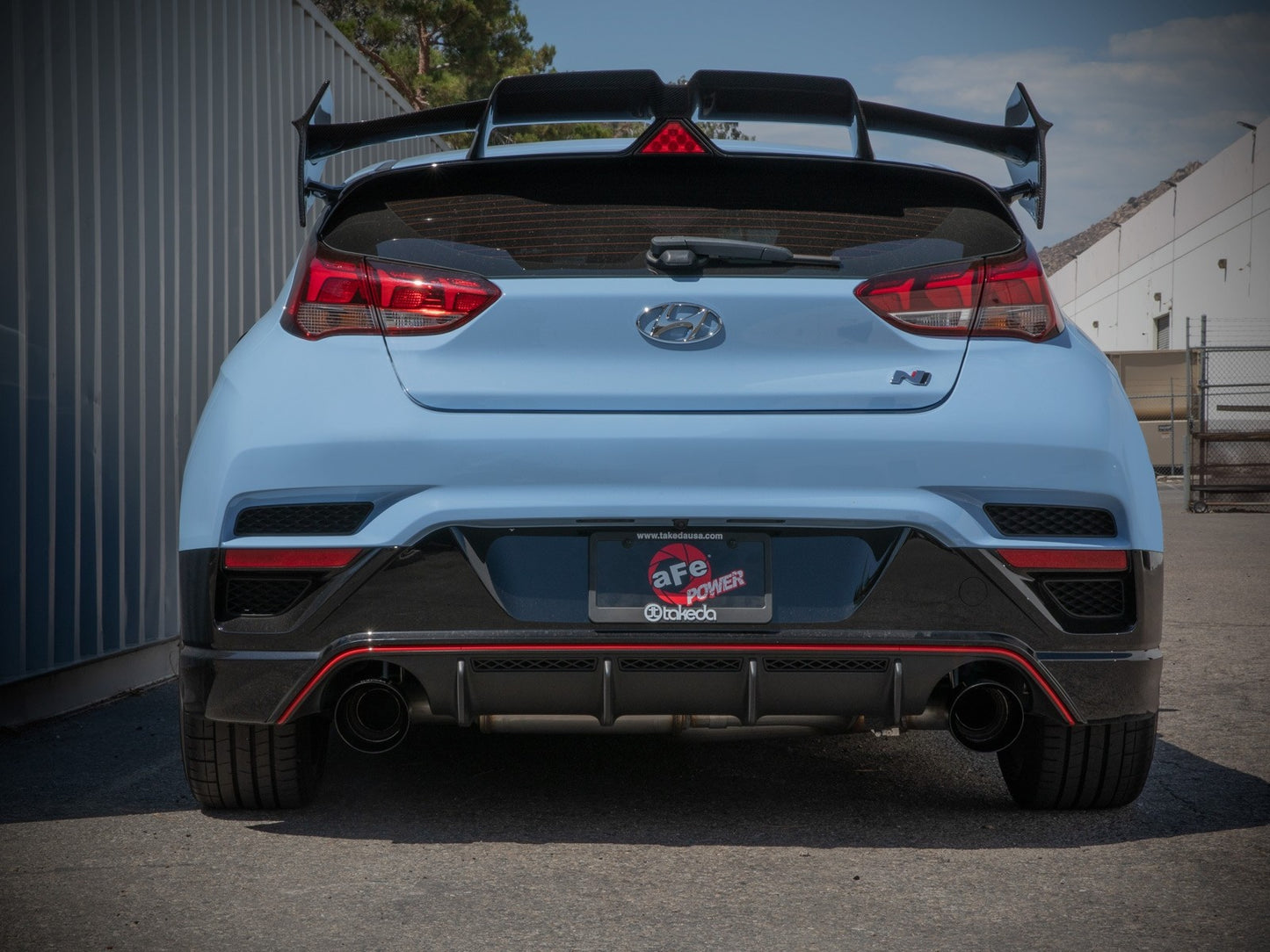 AFE Hyundai Veloster N 21-22 L4-2.0L (t) Takeda 3 IN 304 Stainless Steel Axle-Back Exhaust System w/ Black Tip - 49-37029-B aFe