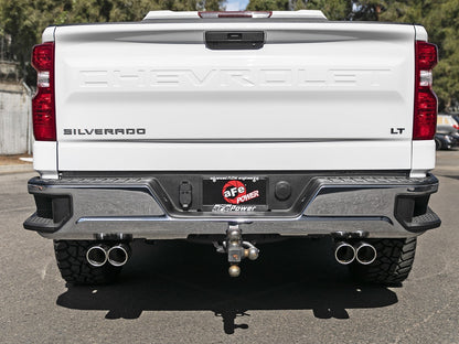 aFe 2019-2023 Chevy Silverado / GMC Sierra 1500 Gemini XV 3 IN to Dual 2-1/2 IN 304 Stainless Steel Cat-Back Exhaust System w/ Cut-Out Polished aFe