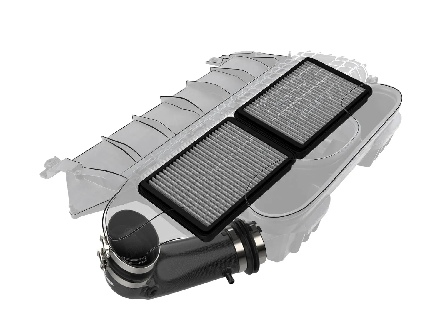 aFe Super Stock Carbon Fiber Induction System w/ Pro DRY S Filters for 2021-2024 RAM 1500 TRX - 55-10014DC aFe