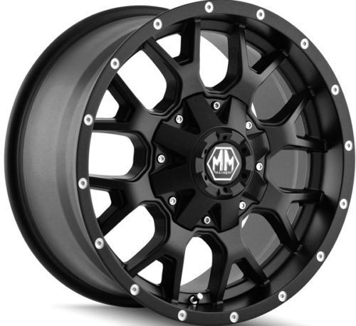 Mayhem 8117 Hermosa 20x9 / 5x127 BP/ 18mm Offset / 87mm Hub Black/Milled Wheel