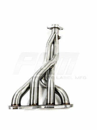 PLM K-Series K24 K20 FG Header V2 with Bolt-On Catalytic Converter - PLM-HFG1-V2-K24-HEADER-CAT