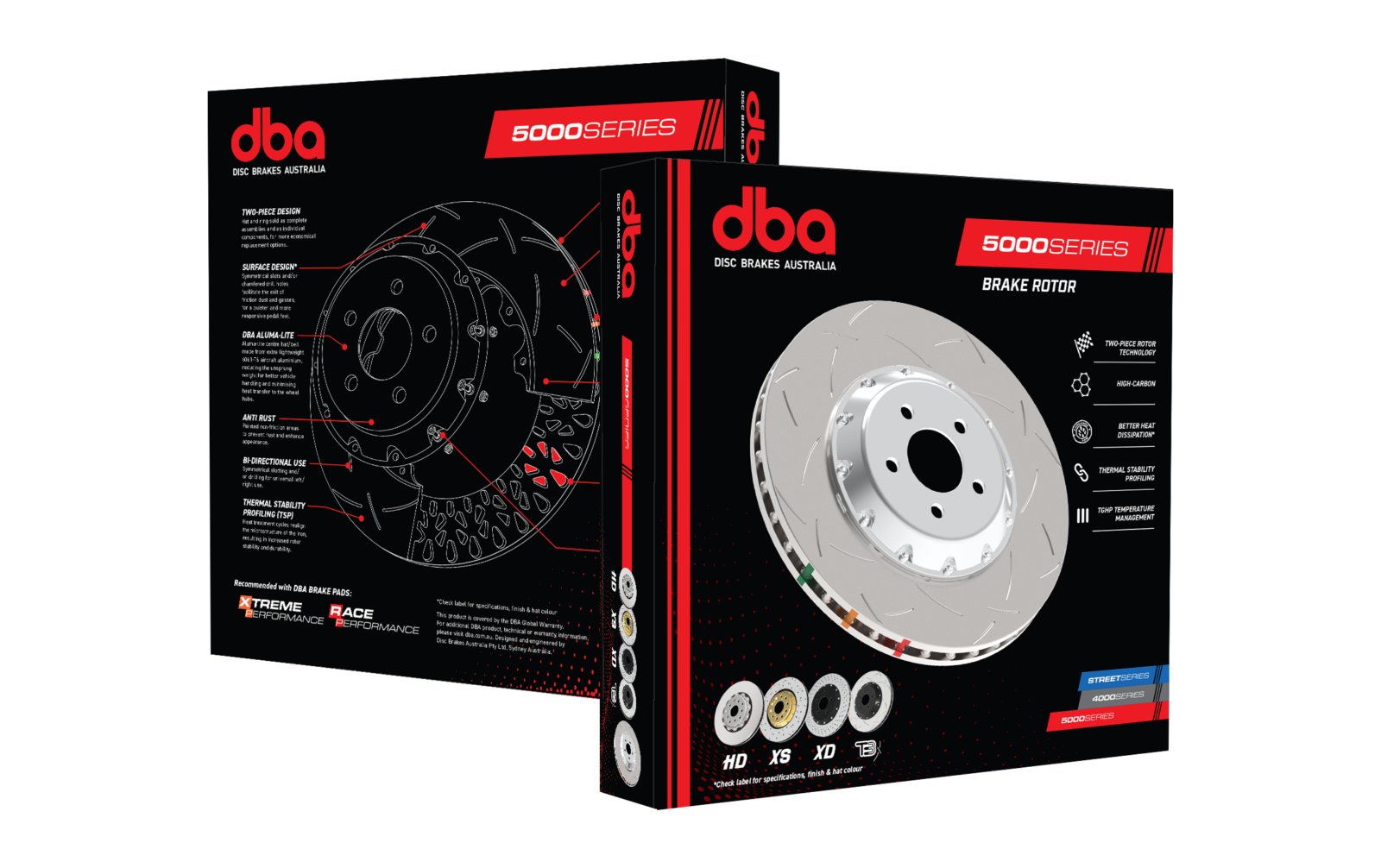 DBA Front 5000 Series T3 Brake Ring 390mm For 2015- Dodge Challenger / Charger SRT Hellcat - 52910.1S DBA