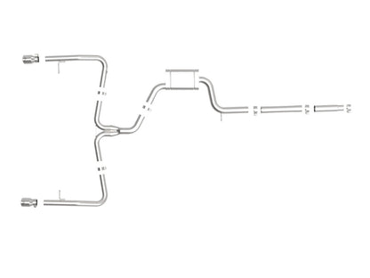 aFe VW Jetta GLI (MKVII) 19-21 L4-2.0L (t) MACH Force-Xp 3" to 2-1/2" 304 Stainless Steel Cat-Back Exhaust System - 49-36432-P aFe