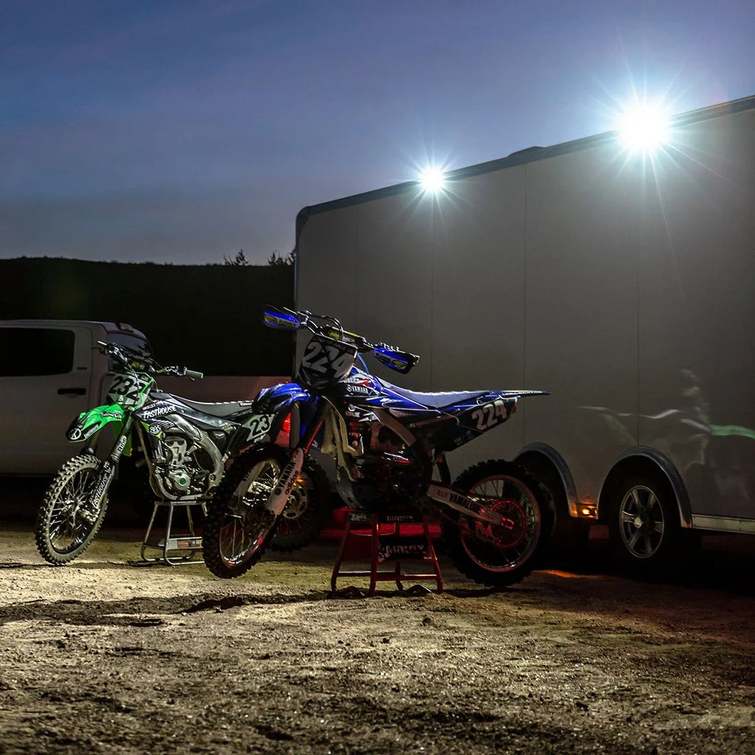 Rigid Industries SR-L Series Off-Road Spreader Pod 3 Wire Surface Mount with Amber Halo Pair - 53123 Rigid Industries