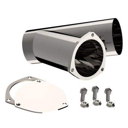 QTP 4.00 Inch Stainless Steel Exhaust Cutout (Universal) - 10400 QTP