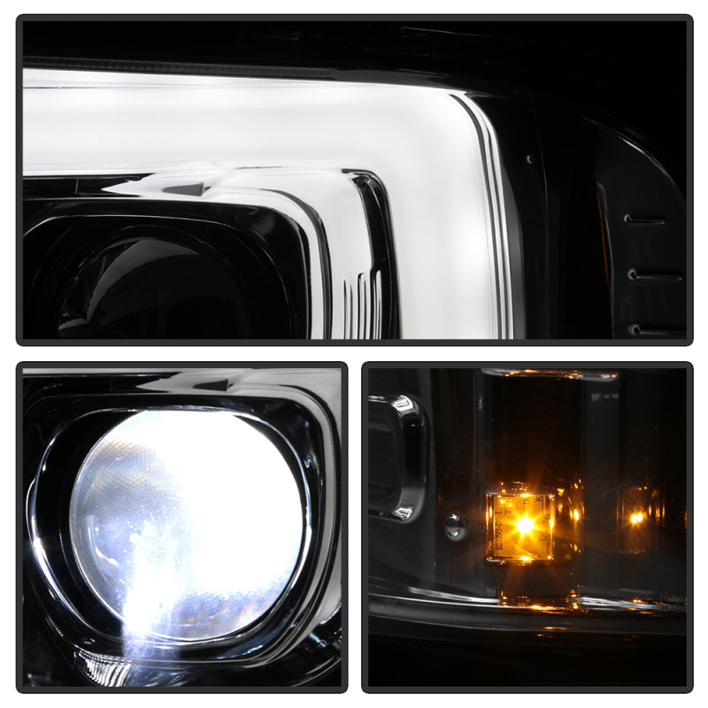 Spyder Platinum Ford F250/350/450 05-07 High-Power LED Module Proj. Headlights-Chrome (PRO-YD-FS05V2 SPYDER