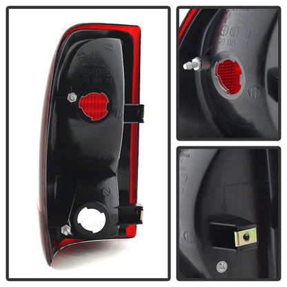 Xtune Dodge Dakota 1997-2004 OEM Style Tail Lights -Red Smoked ALT-JH-DDAK97-OE-RSM SPYDER