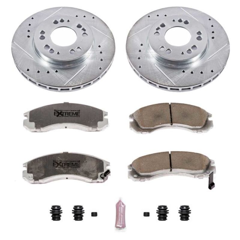 Power Stop 91-96 Dodge Stealth Front Z26 Street Warrior Brake Kit PowerStop