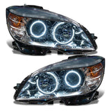 Oracle 08-11 Mercedes Benz C-Class Pre-Assem. Headlights Chrome Housing- w/BC1 Cntrl SEE WARRANTY