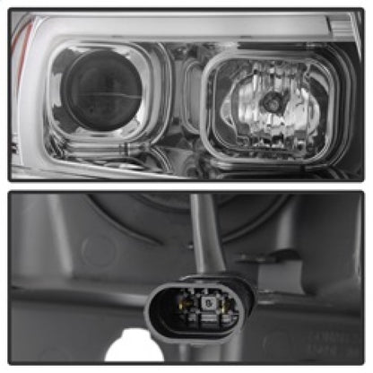 Spyder 99-04 Jeep Grand Cherokee Projector Headlights - Light Bar DRL LED - Chrome SPYDER