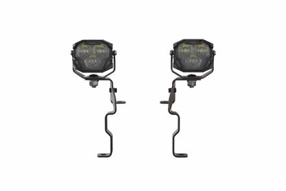 Morimoto 4Banger Ditch Light Kit: 23+ Super Duty (NCS Yellow SAE Wide Beam)