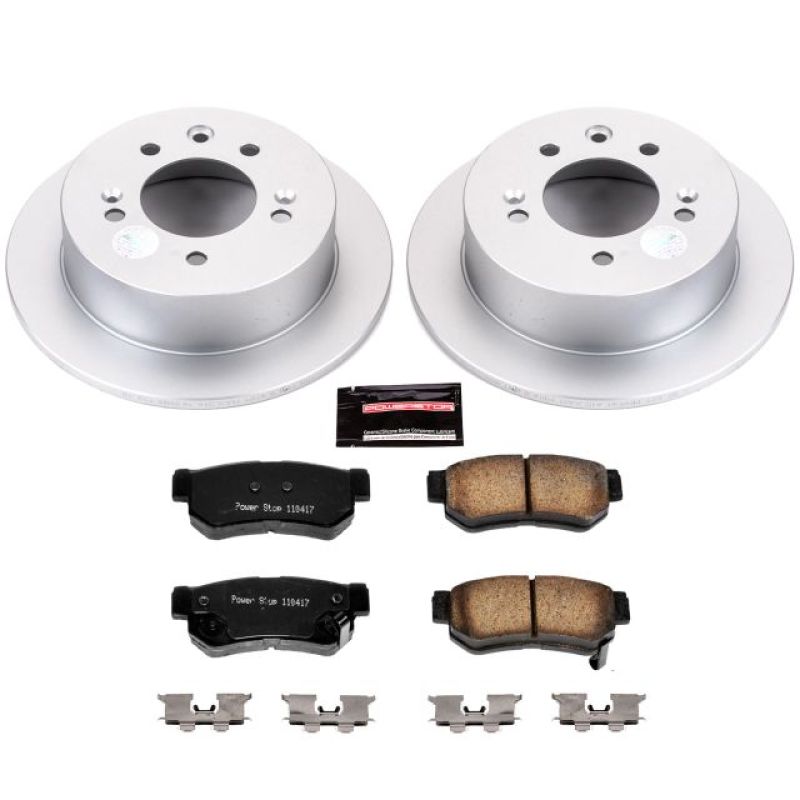 Power Stop 07-10 Hyundai Elantra Rear Z17 Evolution Geomet Coated Brake Kit PowerStop