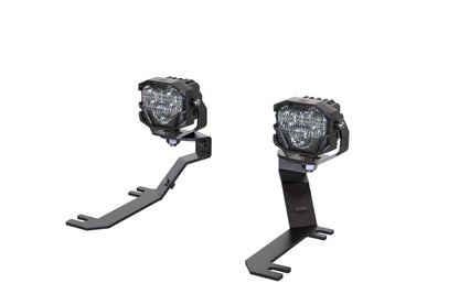 Morimoto 4Banger Ditch Light Kit: 2019+ Sierra 1500 (HXB White Combo Beam)