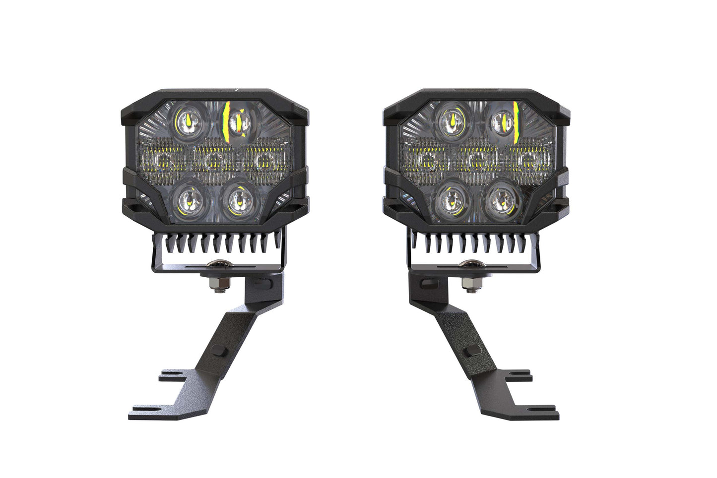 Morimoto BigBanger Ditch Light Kit: 2019+ Sierra 1500 (HXB Yellow Spot Beam)