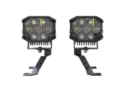 Morimoto BigBanger Ditch Light Kit: 2019+ Sierra 1500 (HXB Yellow Combo Beam)