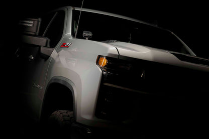 Morimoto 2Banger Ditch Light Kit: 2020+ Silverado HD (NCS Yellow Flood Beam)