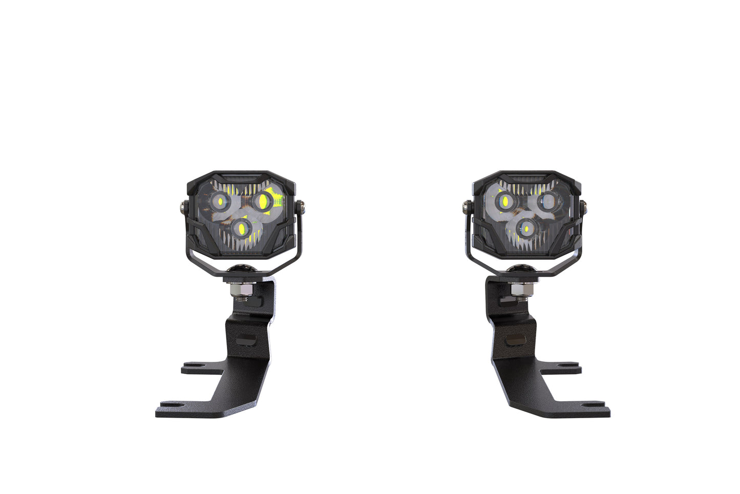 Morimoto 4Banger Ditch Light Kit: 2020+ Silverado HD (HXB Yellow Spot Beam)