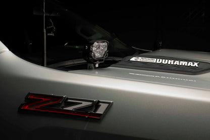 Morimoto 4Banger Ditch Light Kit: 2020+ Silverado HD (HXB White Spot Beam)