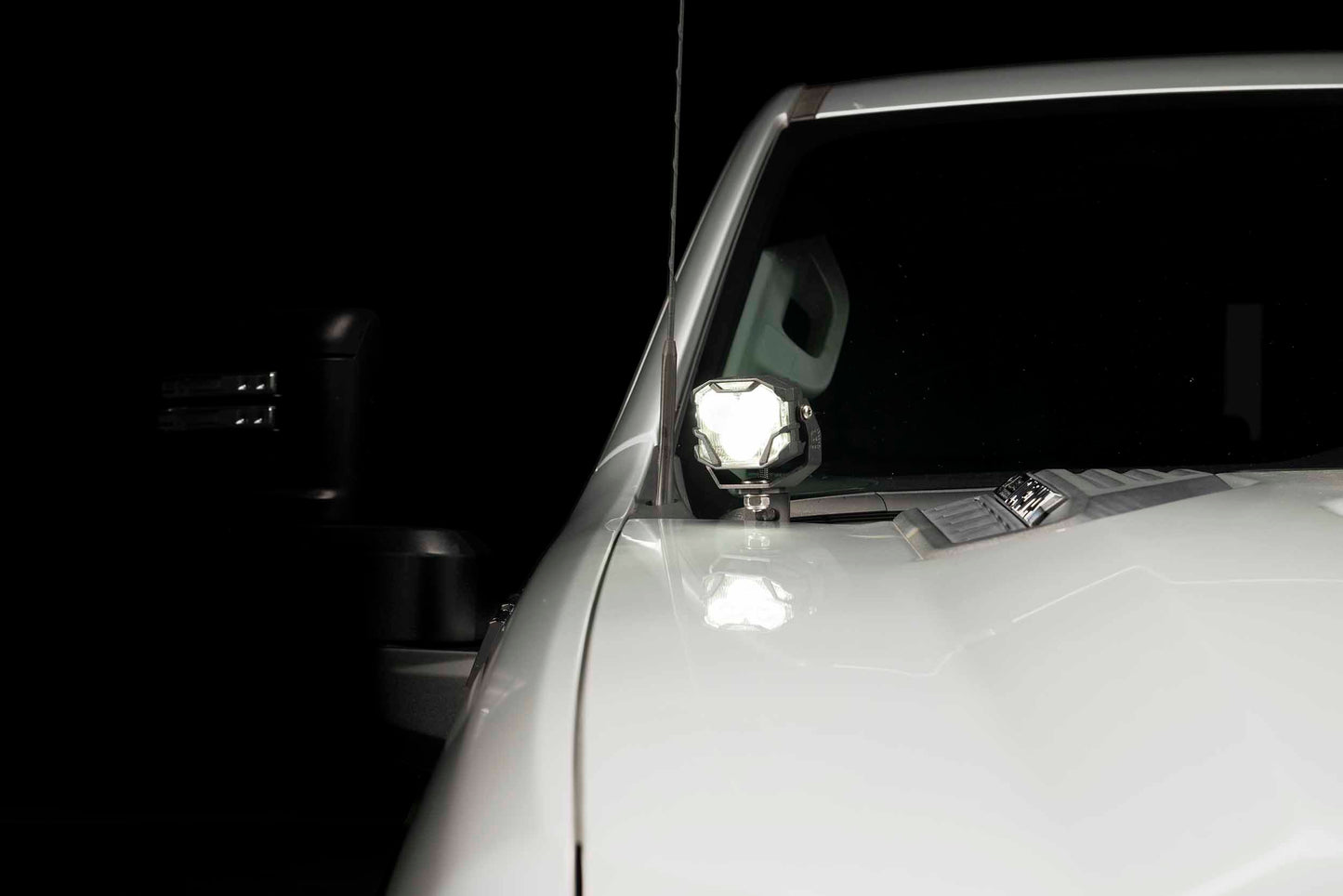 Morimoto 4Banger Ditch Light Kit: 2020+ Silverado HD (NCS White Flood Beam)