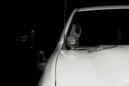 Morimoto 4Banger Ditch Light Kit: 2020+ Silverado HD (HXB Yellow Flood Beam)