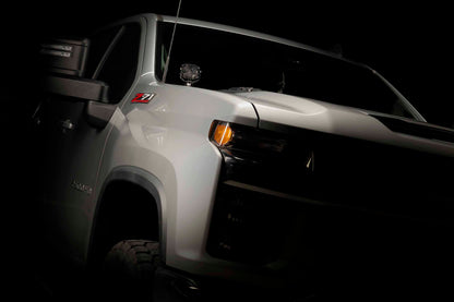Morimoto 4Banger Ditch Light Kit: 2020+ Silverado HD (HXB Yellow Spot Beam)