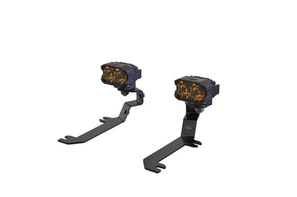 Morimoto 2Banger Ditch Light Kit: 2019+ Silverado 1500 (HXB Yellow SAE Wide Beam)