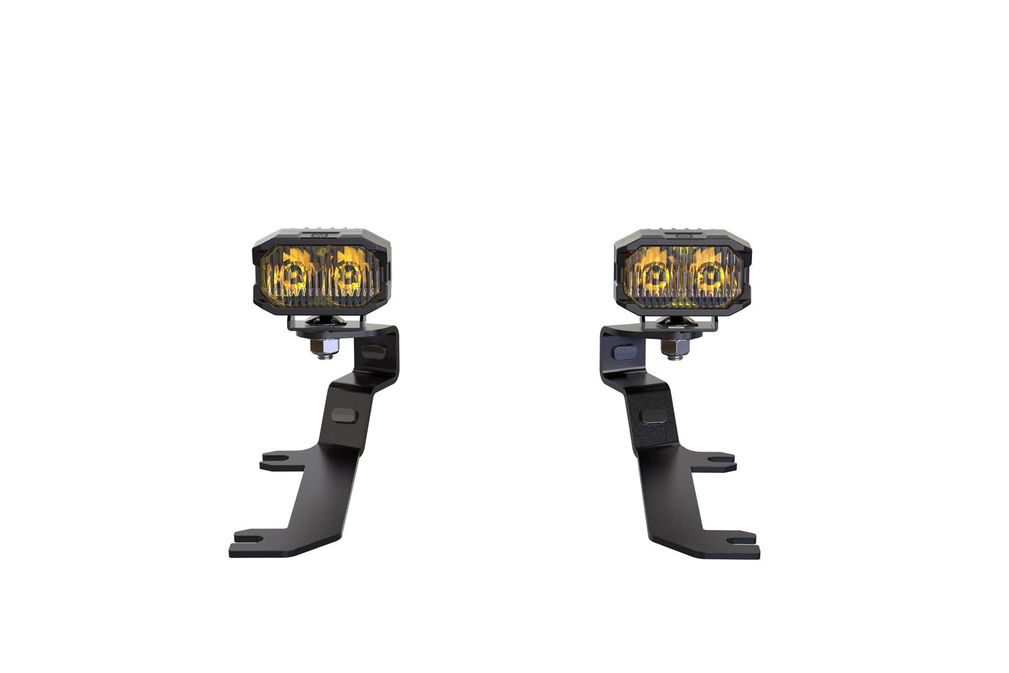 Morimoto 2Banger Ditch Light Kit: 2019+ Silverado 1500 (NCS Yellow Spot Beam)