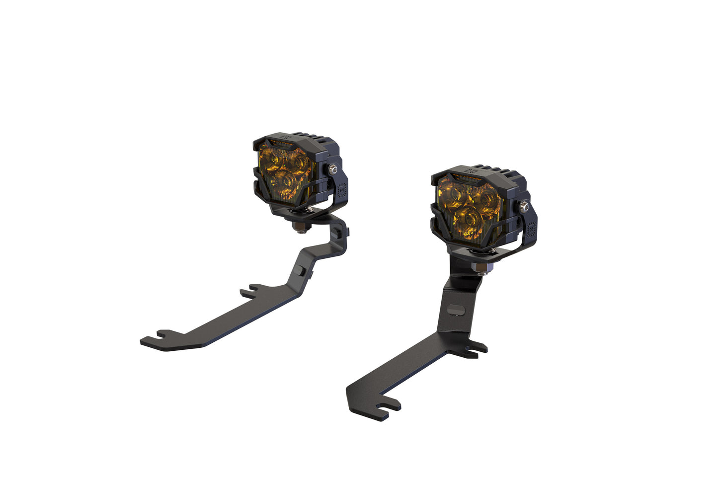 Morimoto 4Banger Ditch Light Kit: 2019+ Silverado 1500 (HXB Yellow Flood Beam)