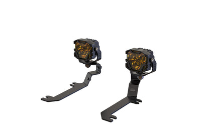 Morimoto 4Banger Ditch Light Kit: 2019+ Silverado 1500 (HXB Yellow Flood Beam)