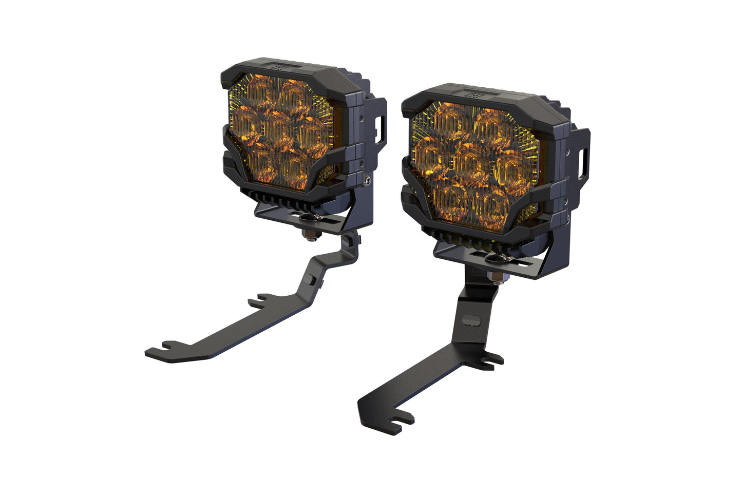 Morimoto BigBanger Ditch Light Kit: 2019+ Silverado 1500 (HXB Yellow Spot Beam)