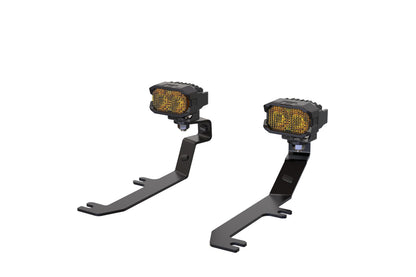 Morimoto 2Banger Ditch Light Kit: 2020+ Sierra HD (HXB Yellow SAE Wide Beam)