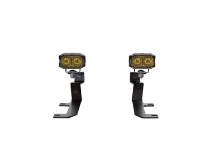 Morimoto 2Banger Ditch Light Kit: 2020+ Sierra HD (HXB Yellow SAE Wide Beam)
