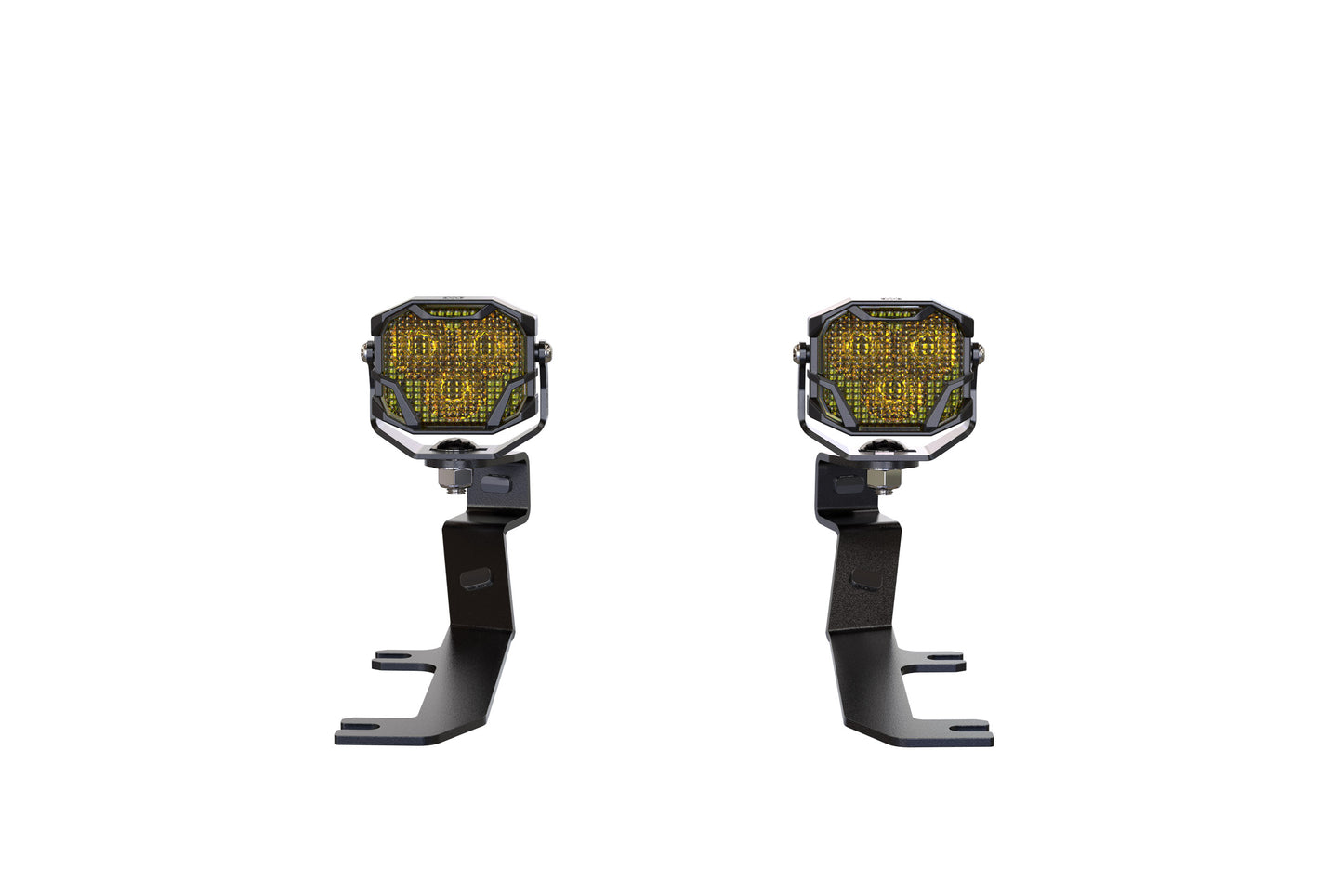 Morimoto 4Banger Ditch Light Kit: 2020+ Sierra HD (NCS Yellow Flood Beam)