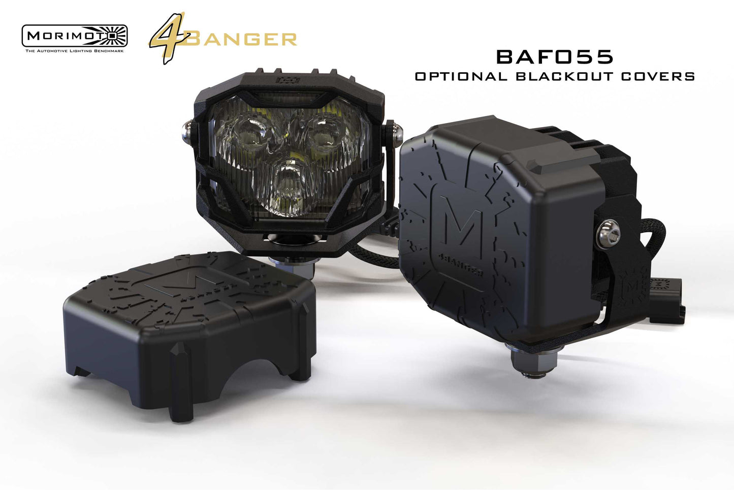 Morimoto 4Banger Ditch Light Kit: 2020+ Sierra HD (NCS White Flood Beam)