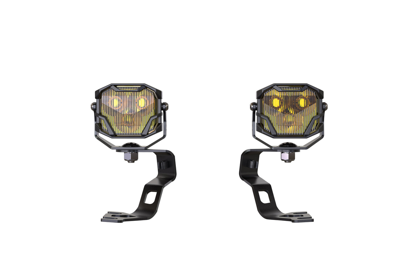 Morimoto 4Banger Ditch Light Kit: 09-21 Nissan 370Z (NCS Yellow Flood Beam)