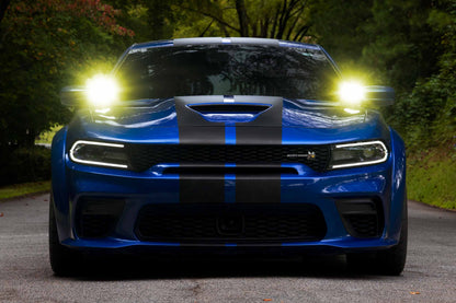 Morimoto 2Banger Ditch Light Kit: 15-23 Dodge Charger (NCS Yellow SAE Wide Beam)