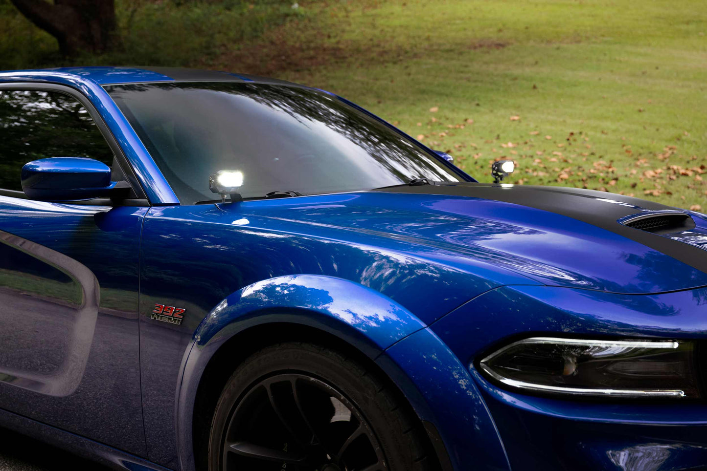 Morimoto 2Banger Ditch Light Kit: 15-23 Dodge Charger (NCS White Flood Beam)