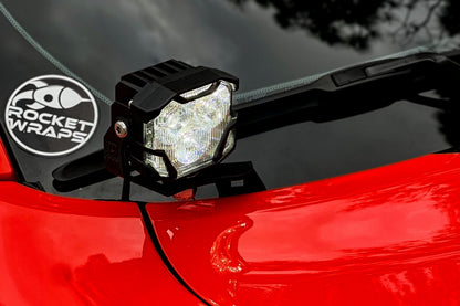 Morimoto 4Banger Ditch Light Kit: 15-23 Dodge Charger (NCS Yellow Flood Beam)