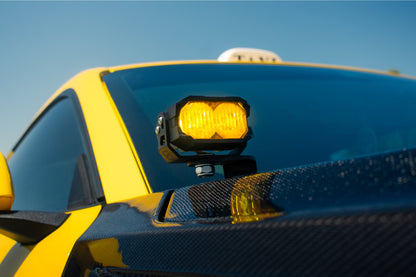 Morimoto 2Banger Ditch Light Kit: 2024+ Ford Mustang (HXB Yellow SAE Wide Beam)