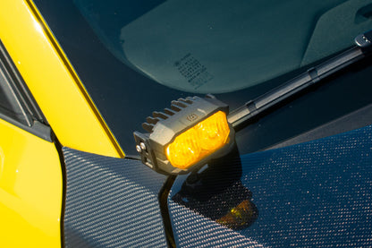 Morimoto 2Banger Ditch Light Kit: 2024+ Ford Mustang (NCS Yellow Flood Beam)