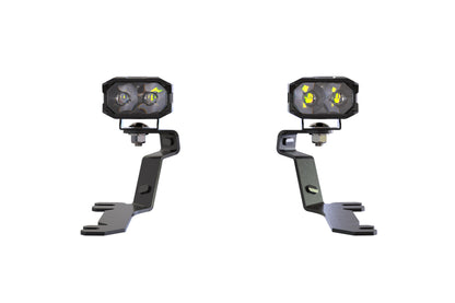 Morimoto 2Banger Ditch Light Kit: 18-23 Ford Mustang (HXB Yellow Flood Beam)