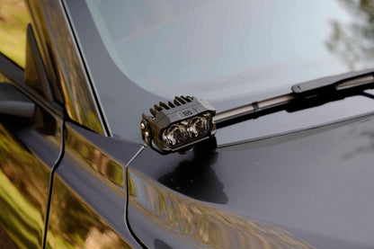 Morimoto 2Banger Ditch Light Kit: 18-23 Ford Mustang (HXB Yellow Spot Beam)