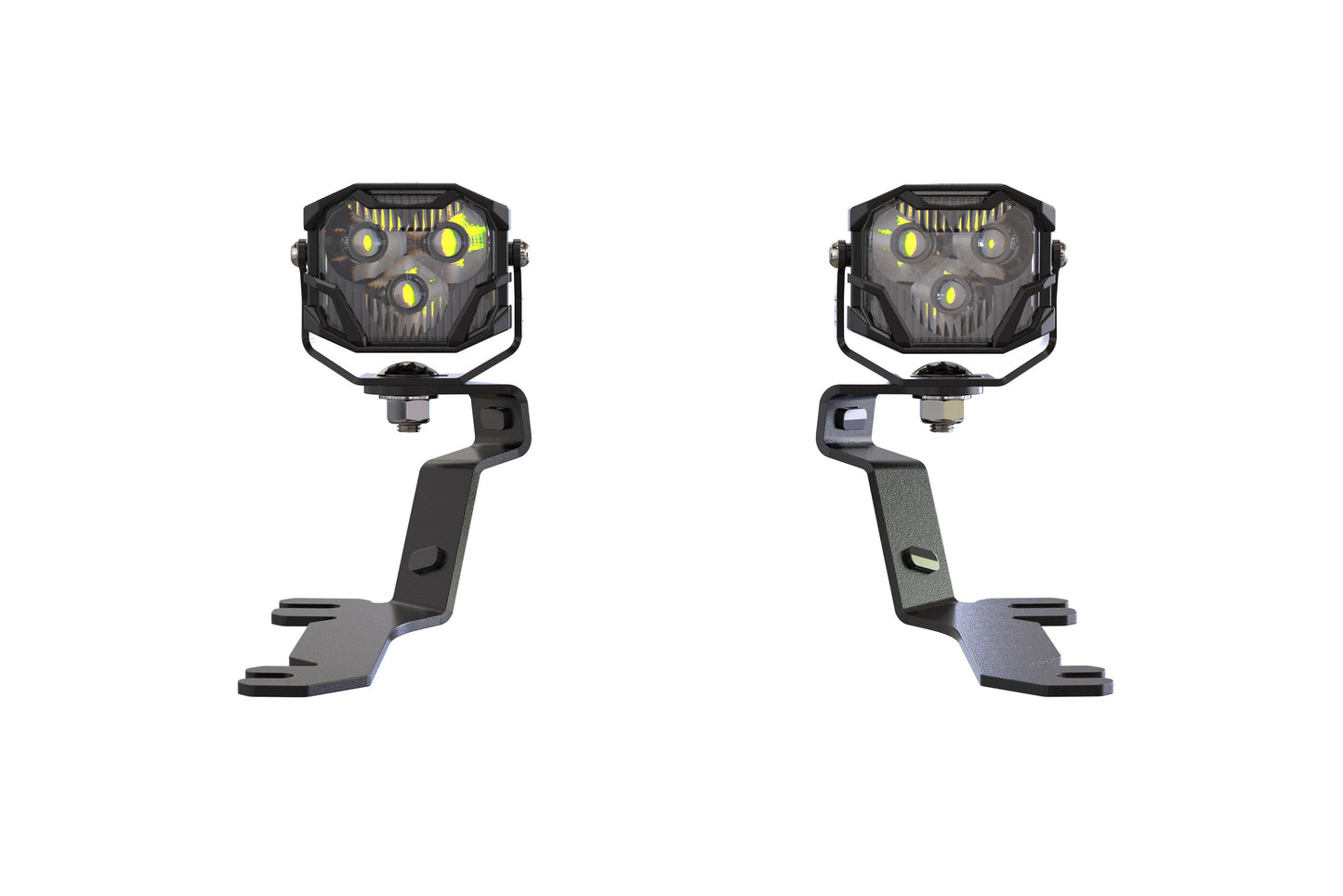 Morimoto 4Banger Ditch Light Kit: 18-23 Ford Mustang (NCS Yellow Flood Beam)