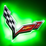 Oracle Corvette C7 Rear Illuminated Emblem - Green SEE WARRANTY