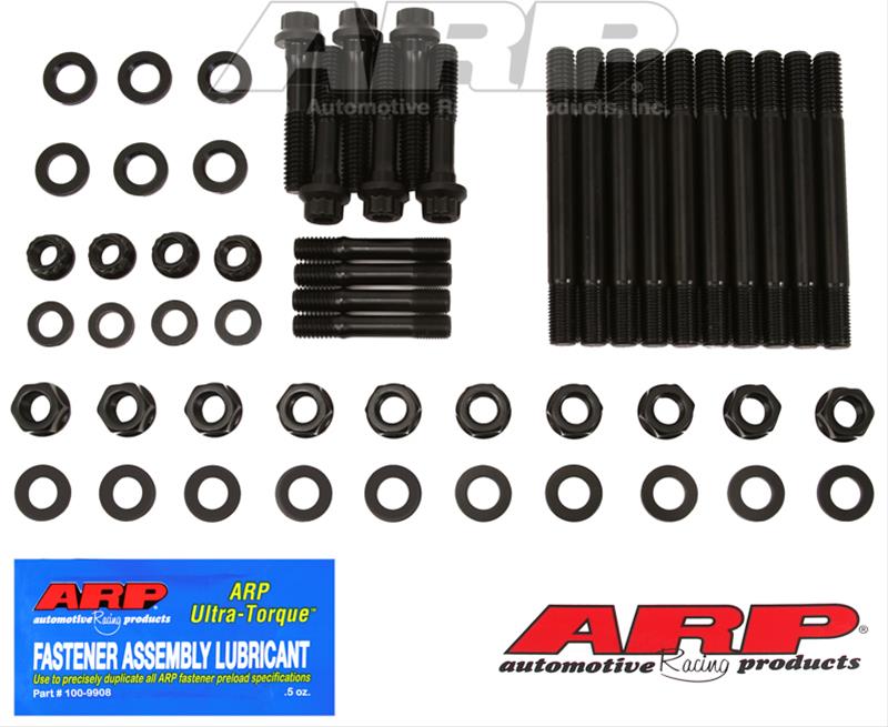 ARP Chevrolet Small Block w/ 4-Bolt Front & Rear Caps Main Stud Kit - Black 134-5602