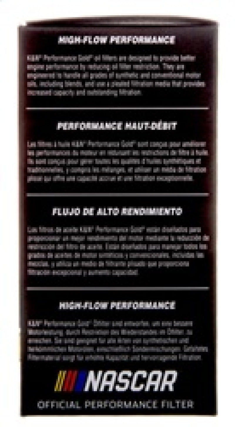 K&N Performance Oil Filter for 2019 Audi A3 2.0L K&N Engineering