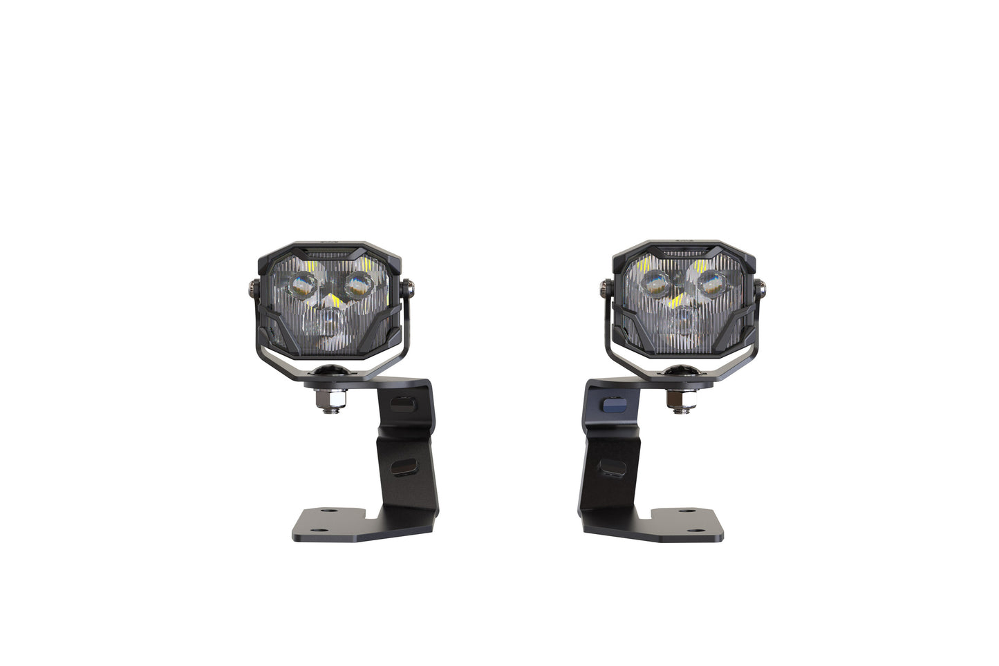 Morimoto 4Banger Ditch Light Kit: 03-10 Cayenne (NCS Yellow SAE Wide Beam)