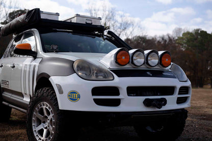 Morimoto 4Banger Ditch Light Kit: 03-10 Cayenne (NCS Yellow SAE Wide Beam)